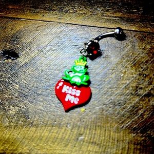Frog prince belly ring